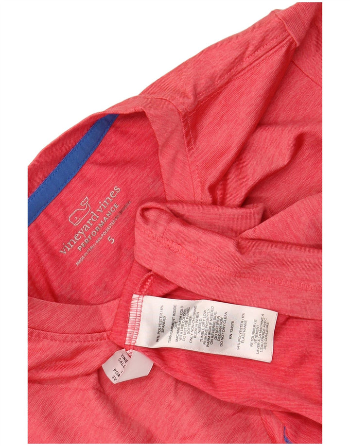 VINEYARD VINES Camiseta gráfica de rendimiento para niños 4-5 años Rosa