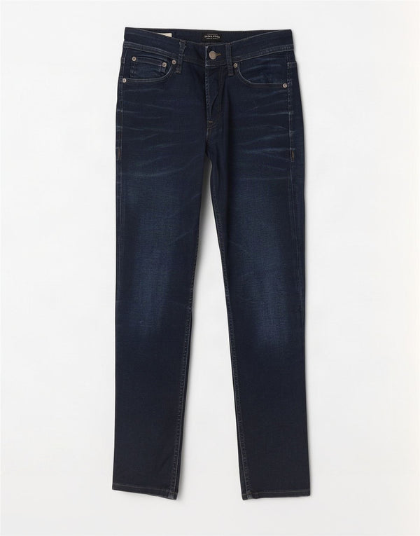 Jack & Jones Hombre Tim Slim Jeans W30 L30 Algodón Azul Marino
