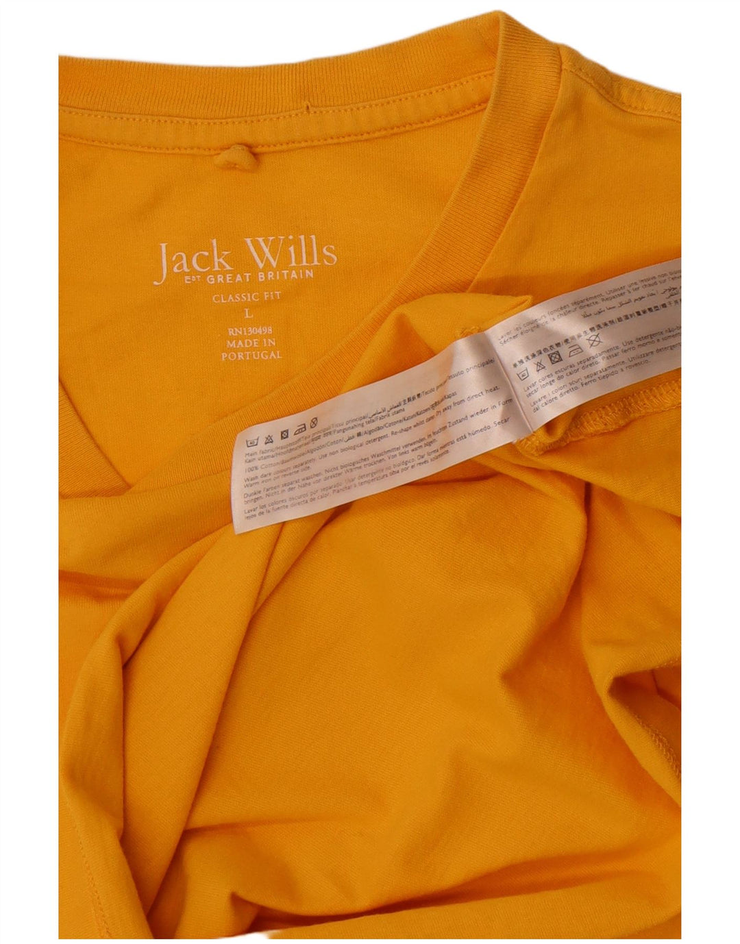 Jack Wills - Camiseta para hombre, talla grande, algodón amarillo