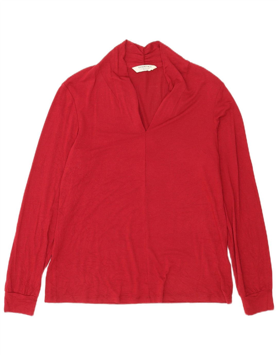 Tchibo Mujer Oversize Top Manga Larga EU 36/38 Small Viscosa Roja