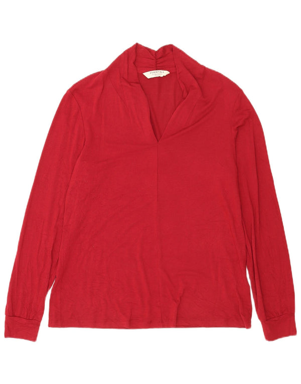 Tchibo Mujer Oversize Top Manga Larga EU 36/38 Small Viscosa Roja