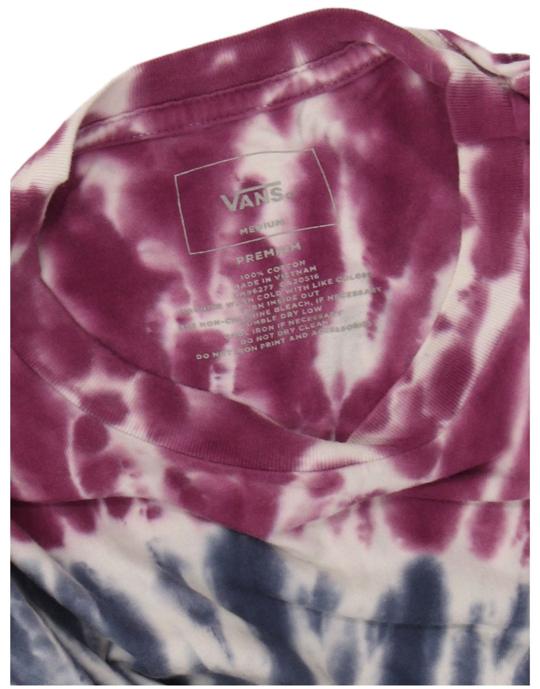 VANS Camiseta gráfica para hombre Top Medium Multicolor Tie Dye Algodón