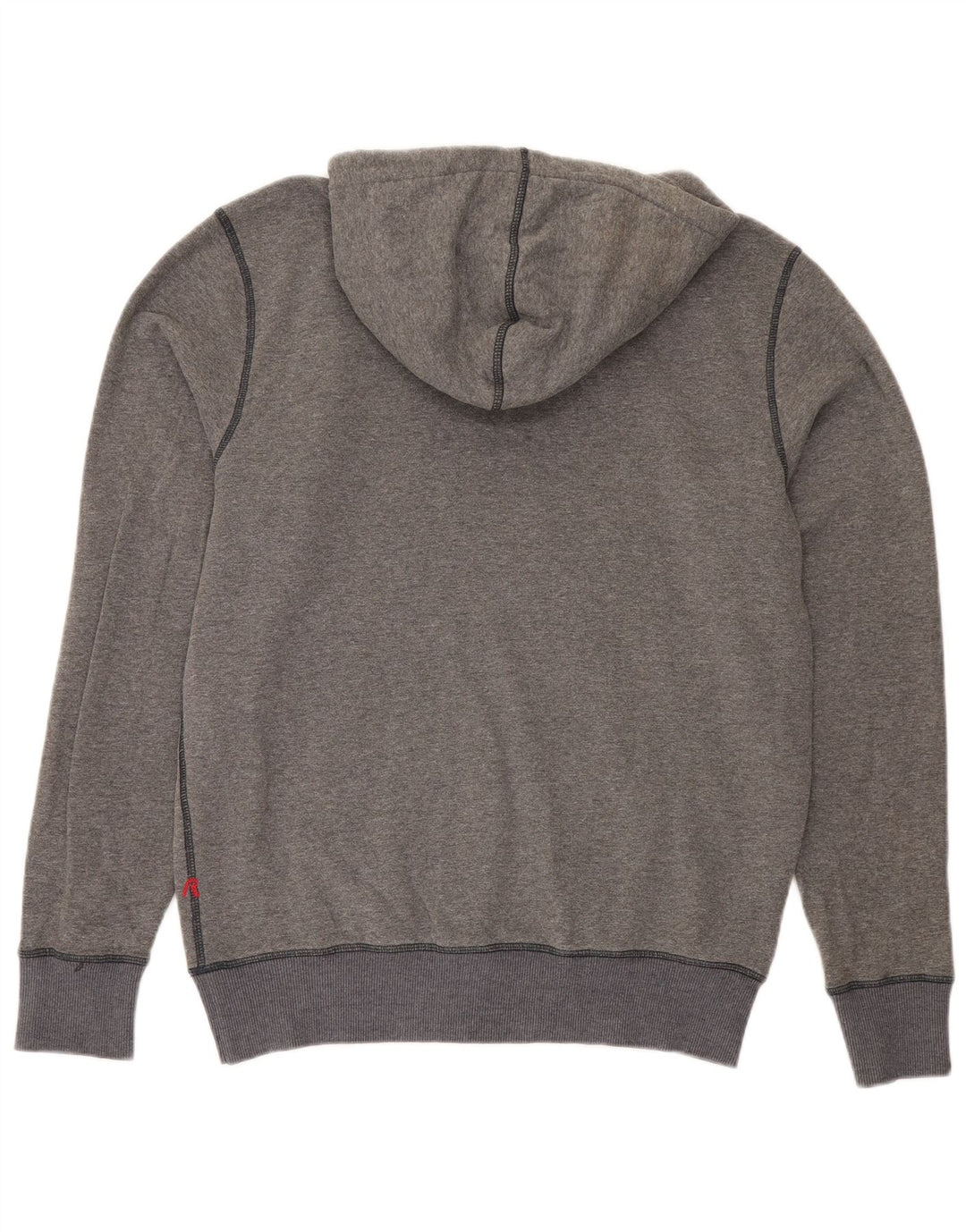 Replay Jersey con capucha gráfica para hombre de algodón gris grande