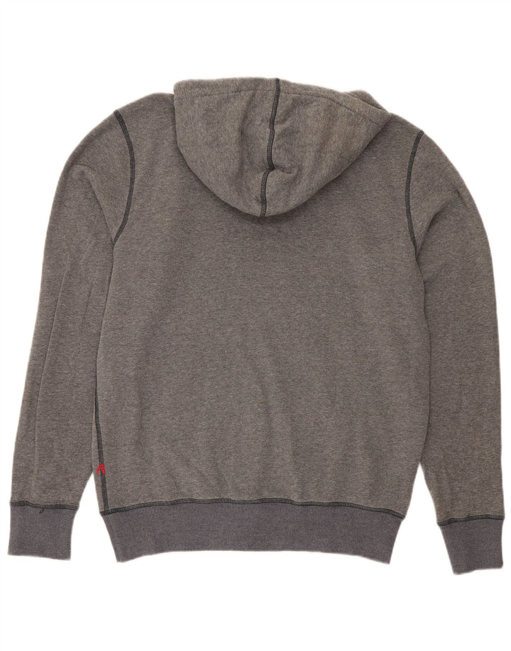Replay Jersey con capucha gráfica para hombre de algodón gris grande