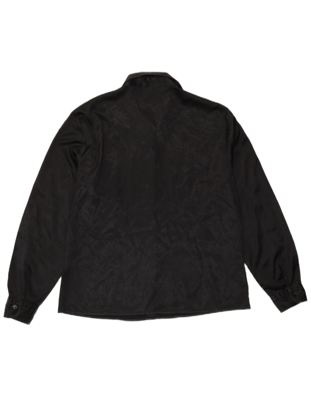 Camisa Benetton Mujer IT 48 XL Negro Estampado Animal Poliéster