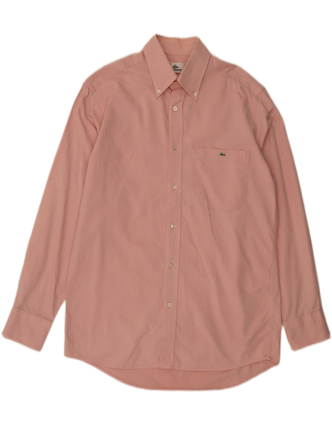 Camisa Lacoste Hombre Talla 40 Algodón Rosa Mediano