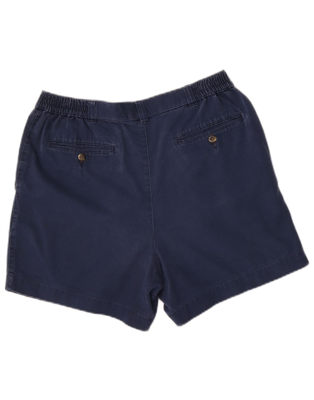 Marks & Spencer Pantalones cortos chinos pegados para hombre W32 Algodón azul marino mediano