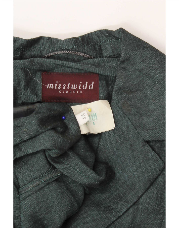 Chaqueta tipo blazer para mujer Misstwidd IT 44 Lino verde medio