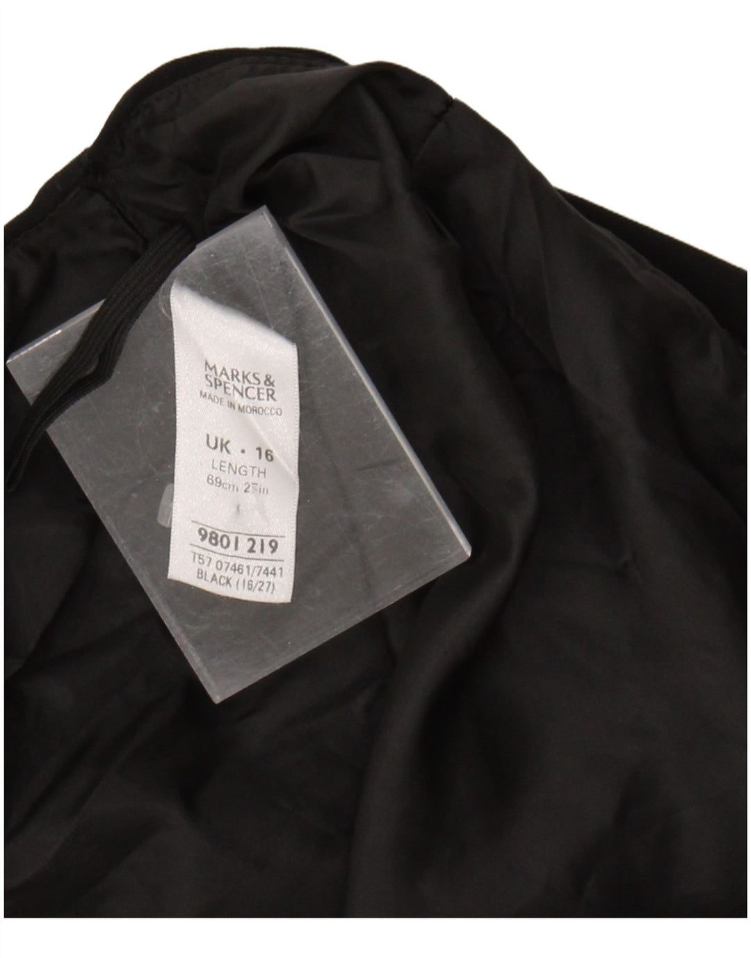 MARKS & SPENCER Womens Pencil Skirt UK 16 Large W34 Black Polyester
