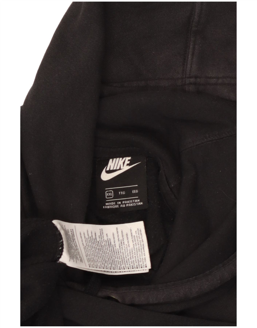 NIKE Sudadera con capucha para hombre, talla 2XL, algodón negro