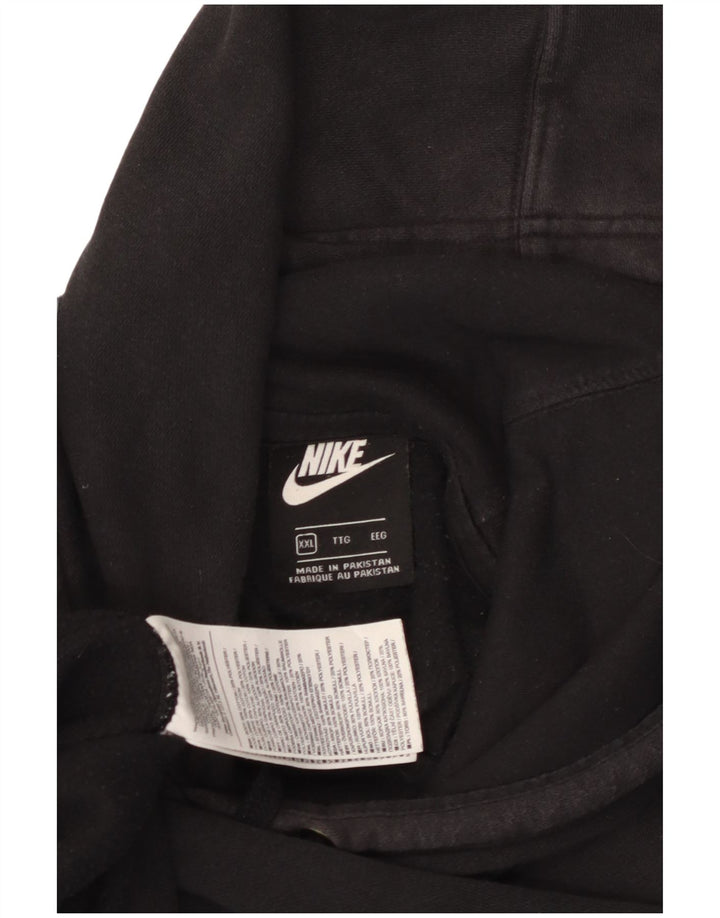 NIKE Sudadera con capucha para hombre, talla 2XL, algodón negro