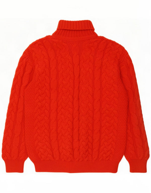 Vintage Mens Roll Neck Jumper Sweater XL Red New Wool