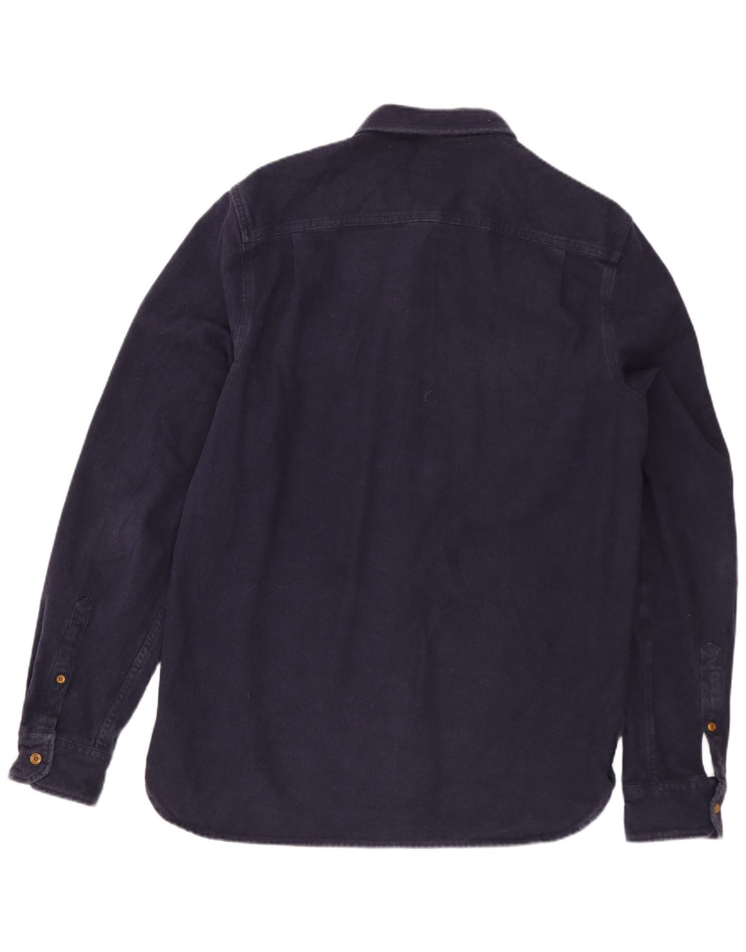 SUPERDRY Camisa de franela para hombre, talla grande, algodón azul marino