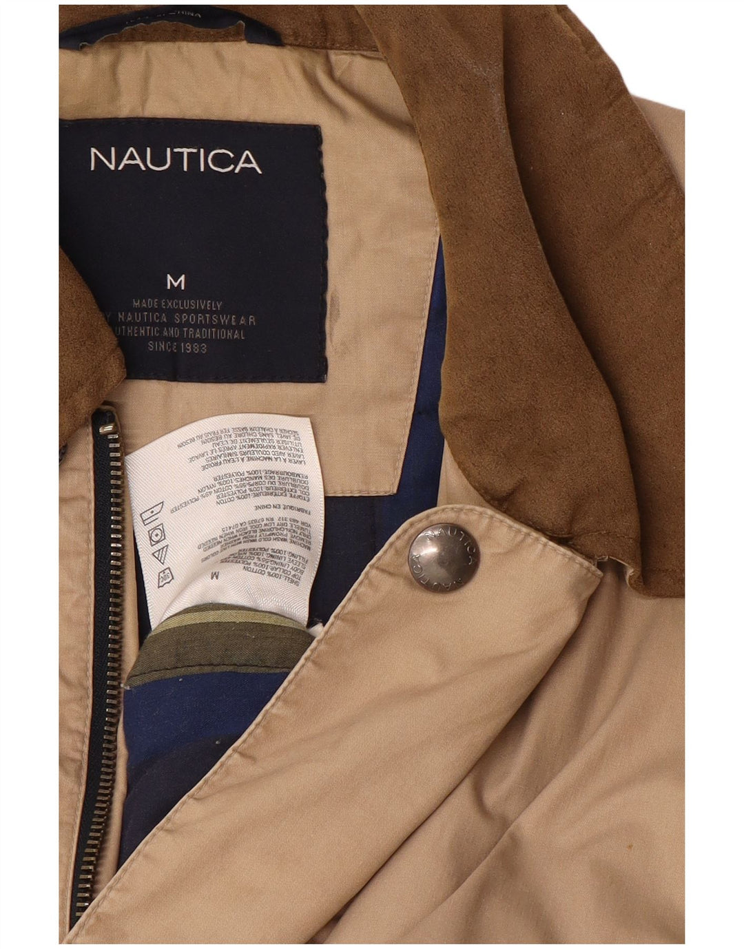 Nautica Chaqueta cortavientos para hombre UK 38 Poliéster beige medio