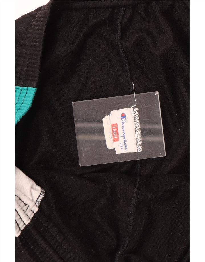 Champion Pantalones De Chándal Con Estampado De Poliéster Negro Grande Para Hombre