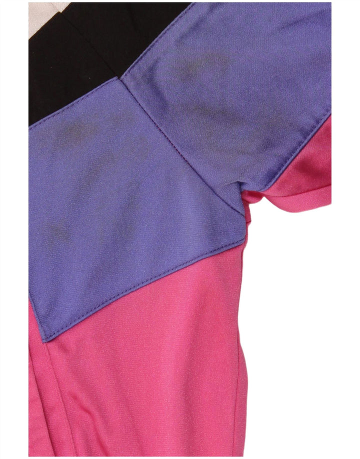 ASICS Chaqueta superior de chándal gráfico para mujer IT 46 Large Pink Colourblock