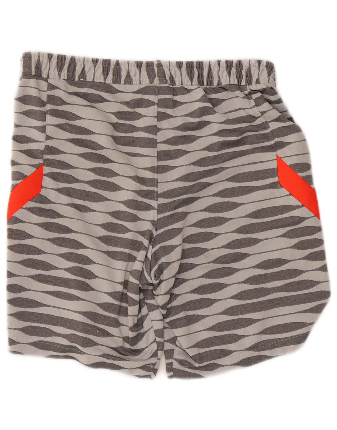 Nike Pantalones cortos deportivos Dri Fit Slim Fit para hombre, poliéster geométrico gris pequeño