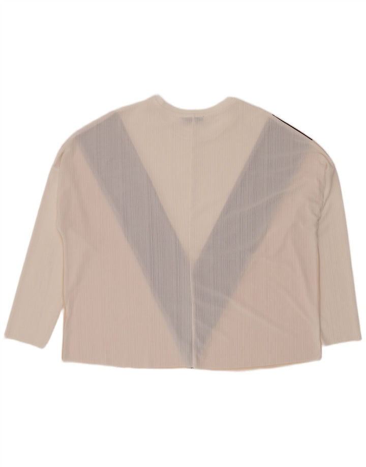 Zara Mujer Top Extragrande Manga 3/4 UK 44 Mediano Bloque De Color Multicolor