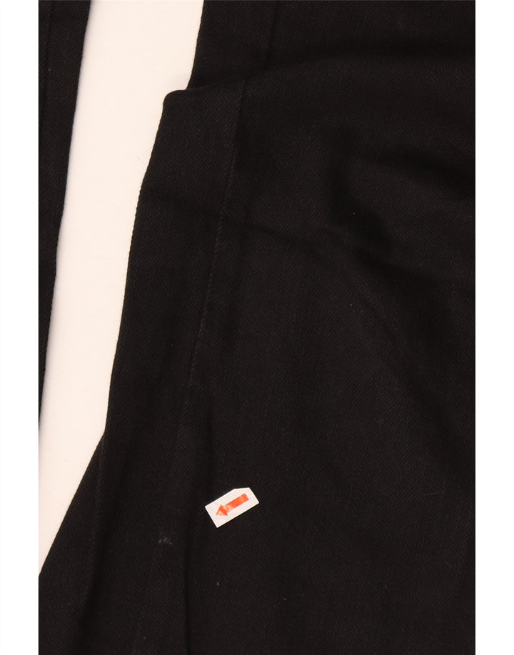 Benetton Pantalones Casuales De Talle Bajo IT 42 Medium W30 L34 Negro Algodón
