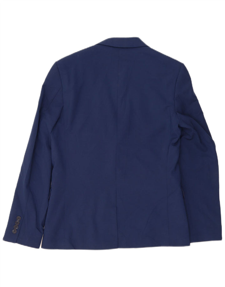 Marks & Spencer Chaqueta tipo blazer de 2 botones para hombre UK 38 Lana azul mediana