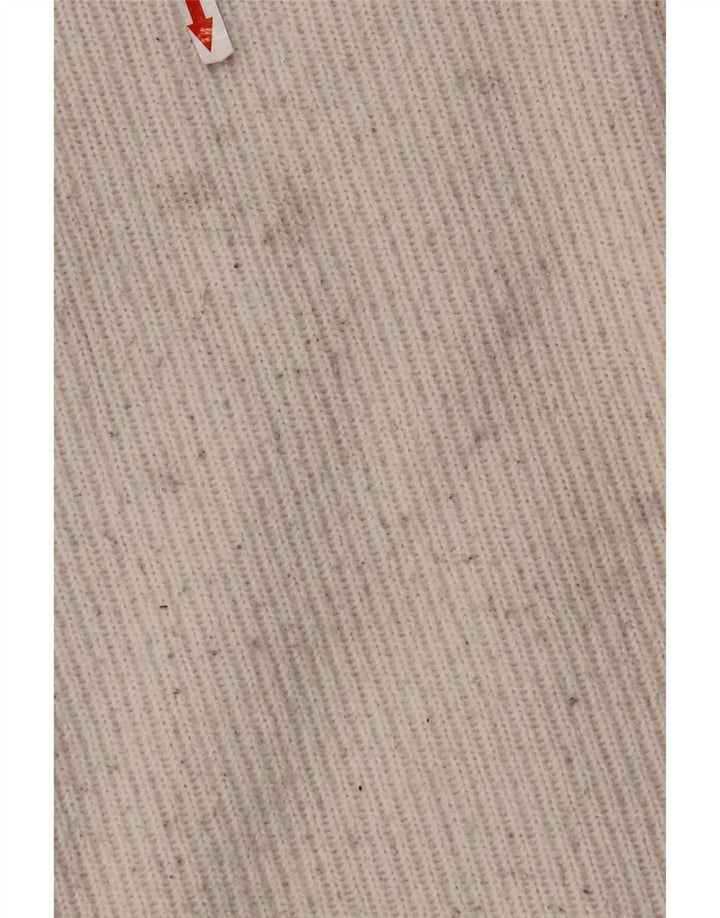 Zara - Jersey de cuello redondo para mujer, talla 40, poliéster blanco roto medio