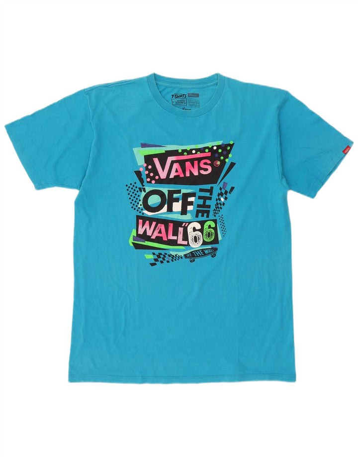 Vans - Camiseta gráfica para hombre, talla grande, algodón azul