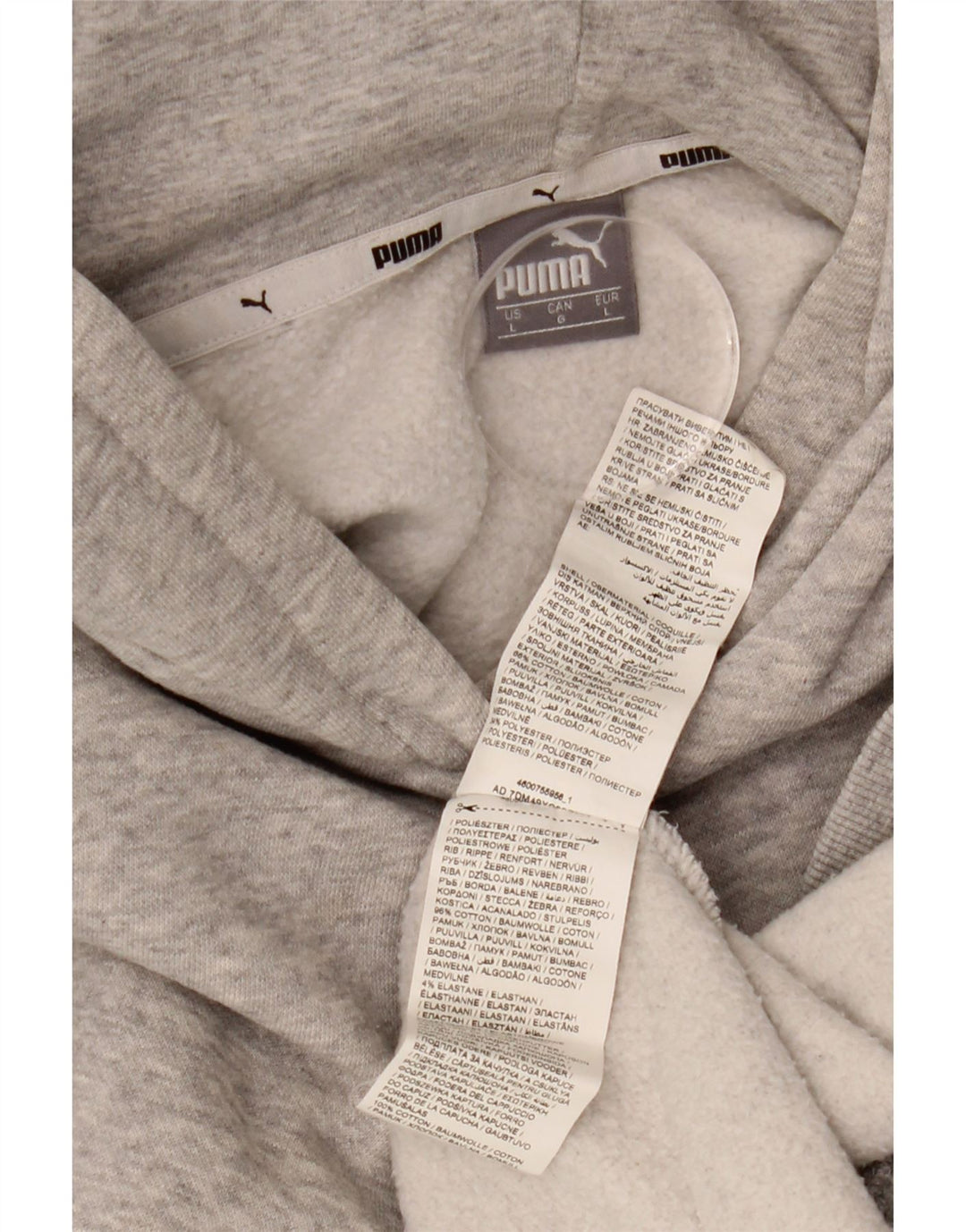 PUMA Jersey con capucha extragrande gráfico para mujer Reino Unido 46 Algodón gris grande