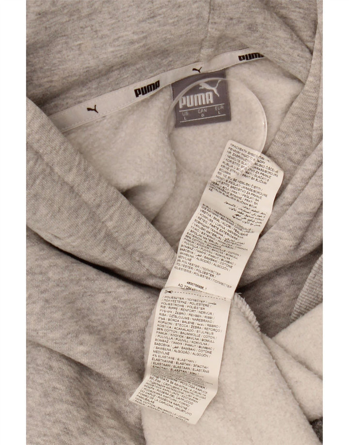 PUMA Jersey con capucha extragrande gráfico para mujer Reino Unido 46 Algodón gris grande