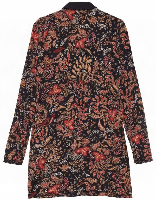 Fat Face Blusa para mujer UK 44 Medio Azul marino Viscosa floral