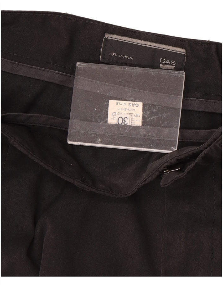 GAS Womens Straight Chino Trousers W30 L32 Black Polyester