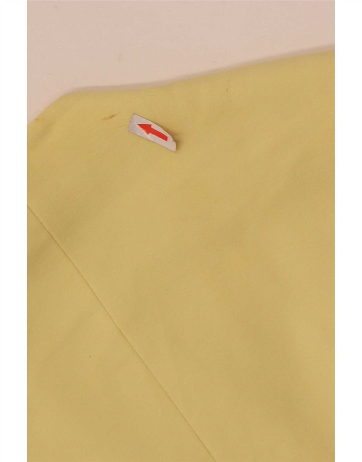 Ted Baker Chaqueta tipo blazer con 1 botón y manga 3/4 para mujer, talla 3, color amarillo mediano