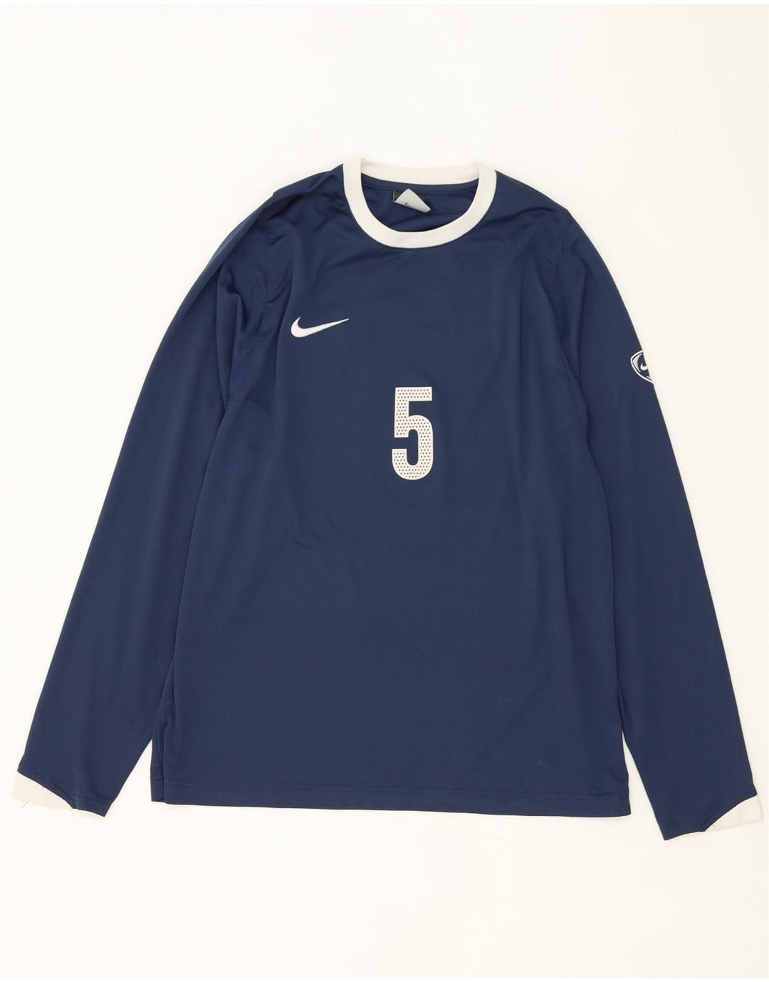 Nike Camiseta gráfica para hombre de manga larga UK 39/41 Medium Azul marino Poliéster