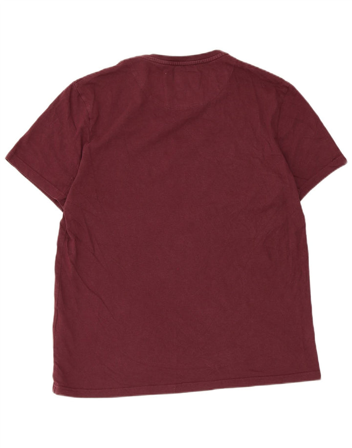 Lyle & Scott Camiseta para hombre Top Large Granate Algodón