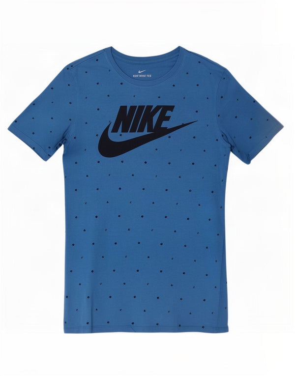 Nike Camiseta con gráfico de corte atlético para hombre Top pequeño de algodón con lunares azules