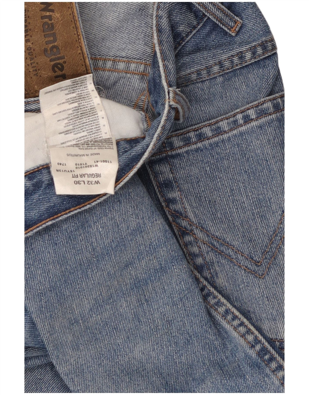 WRANGLER Vaqueros rectos de corte regular para hombre W32 L30 Algodón azul