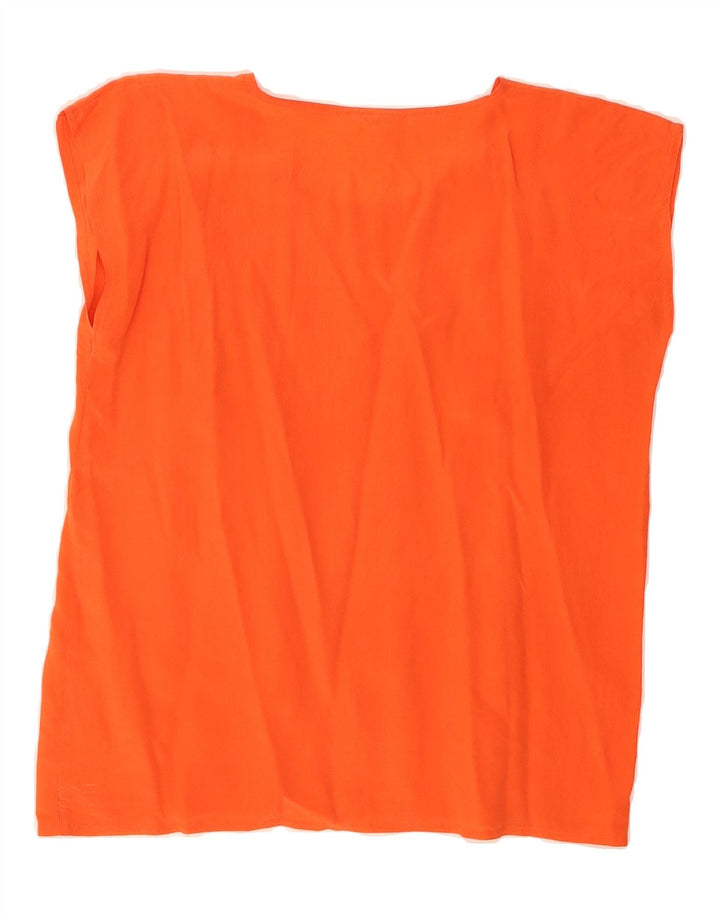 VINTAGE Womens Blouse Top UK 14 Medium Orange Vintage Vintage and Second-Hand Vintage from Messina Hembry 