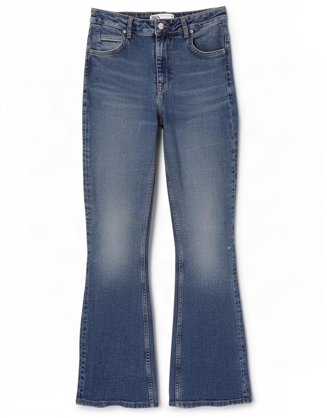Zara Jeans Acampanados Mujer EU 40 Medium W30 L31 Algodón Azul