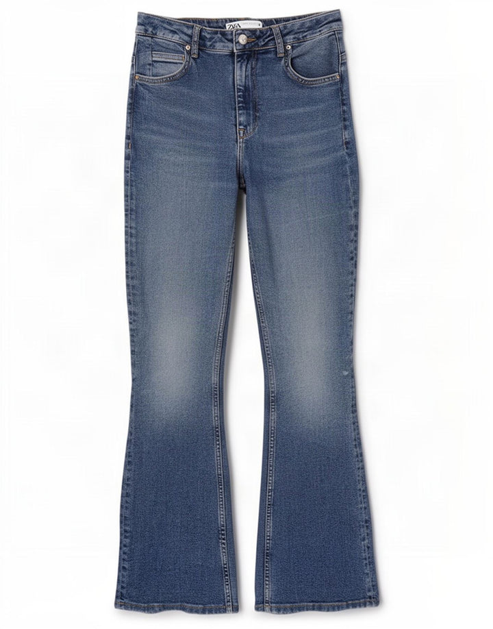 Zara Jeans Acampanados Mujer EU 40 Medium W30 L31 Algodón Azul