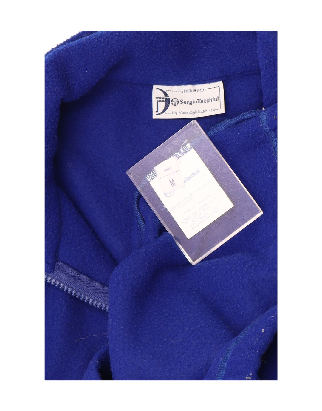 Sergio Tacchini Jersey De Forro Polar Con Cremallera Y Cuello Para Hombre Poliéster Azul Medio