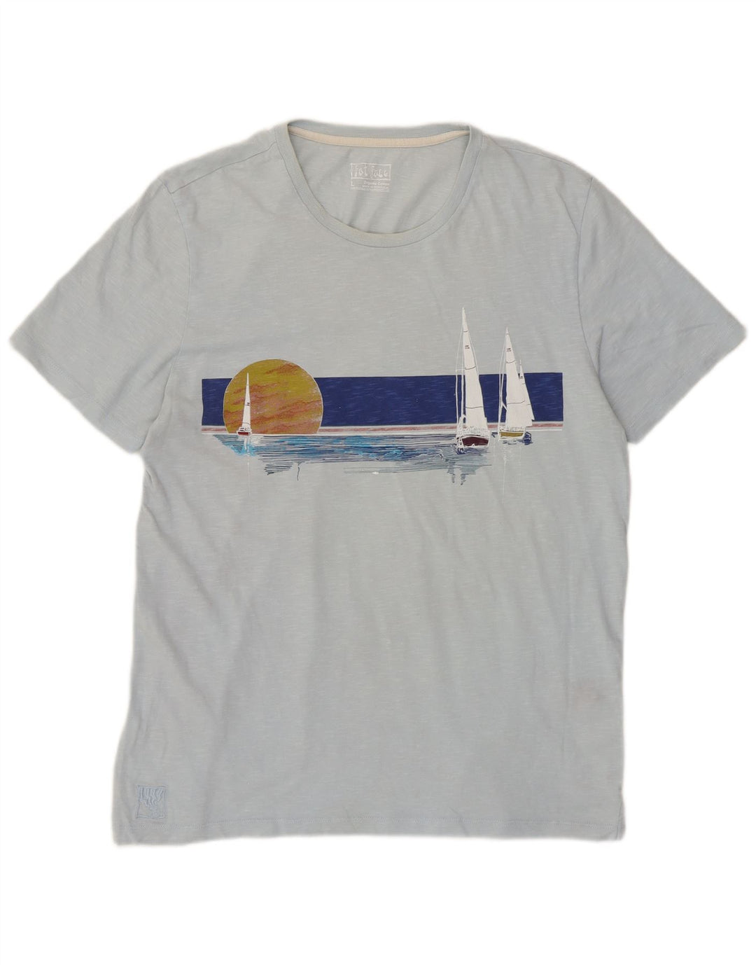 Camiseta gráfica para hombre Fat Face Top grande de algodón azul
