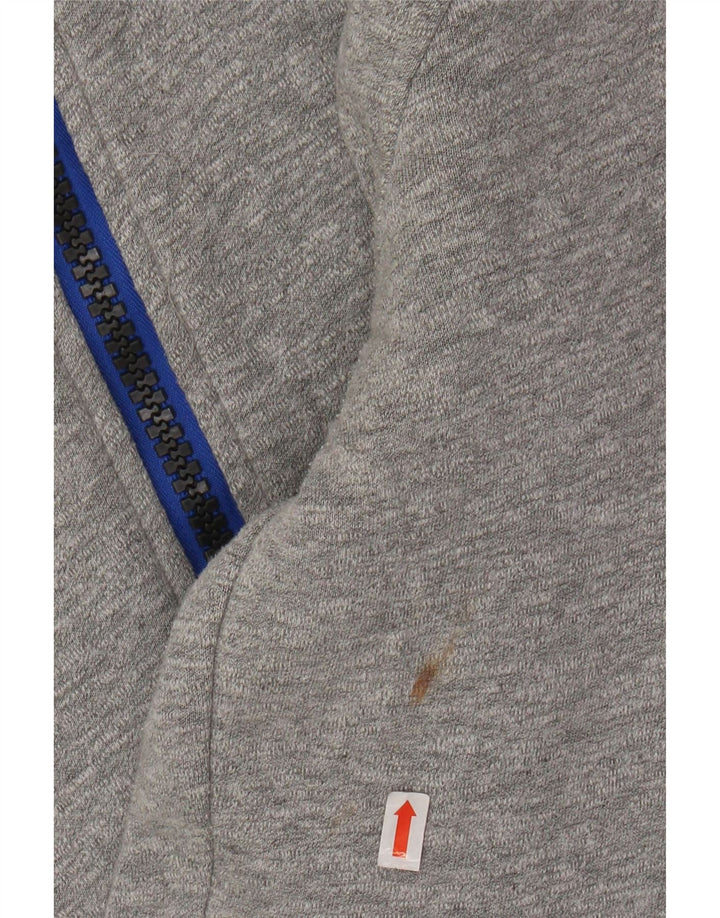 SUPERDRY Suéter con capucha y cremallera para mujer UK 10 Small Grey Poliéster