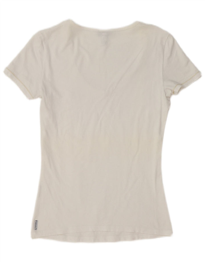 Armani Jeans Camiseta Mujer Top EU 40 Medium Blanco
