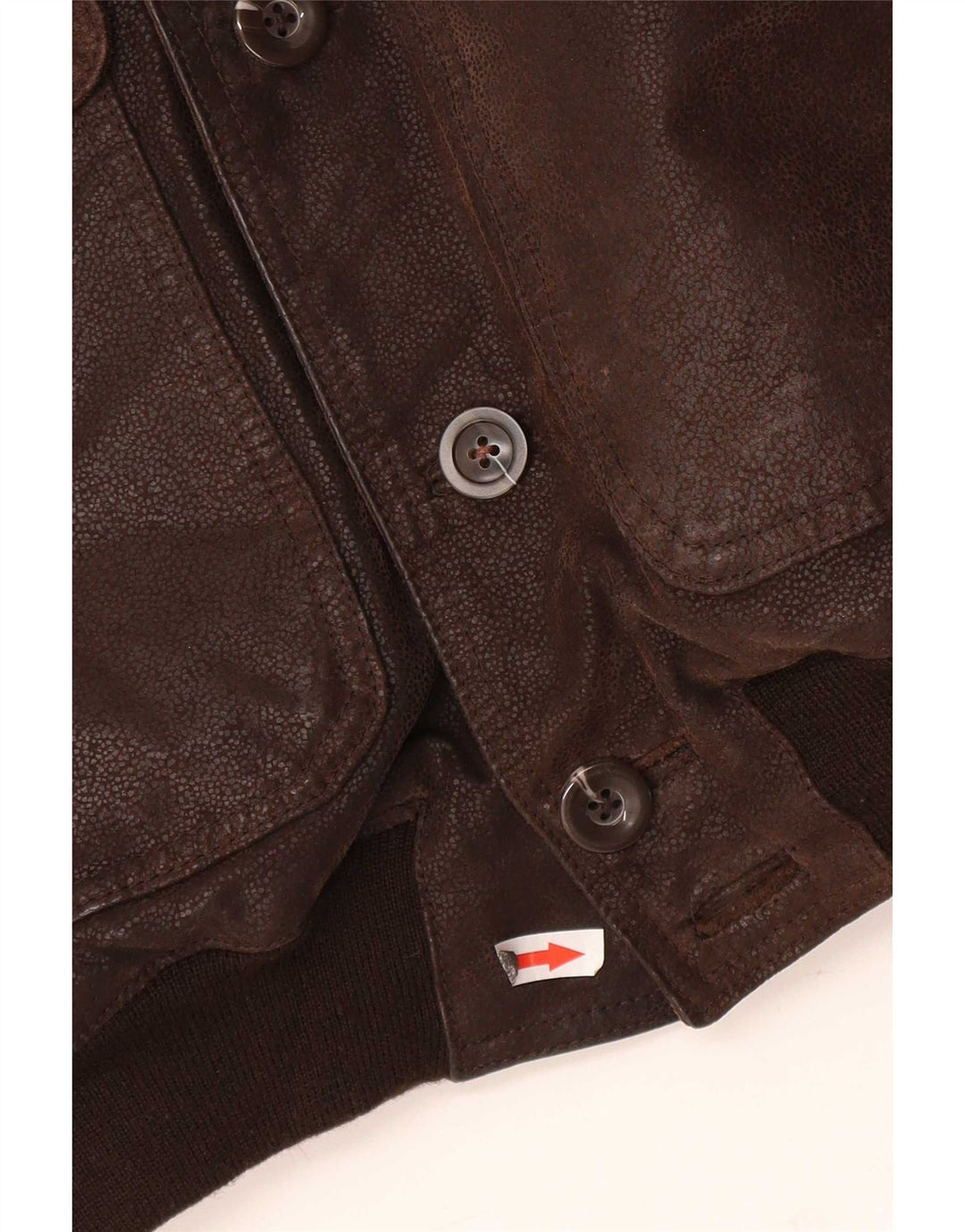 Vintage hombres bombardero chaqueta de cuero IT 48 marrón medio