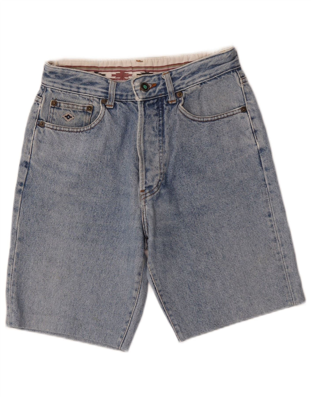 Vintage Mujer Denim Shorts W26 Pequeño Azul