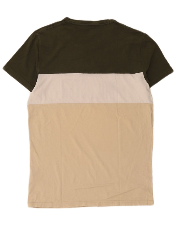 Hollister Camiseta gráfica para hombre Top pequeño de algodón con bloques de color multicolor