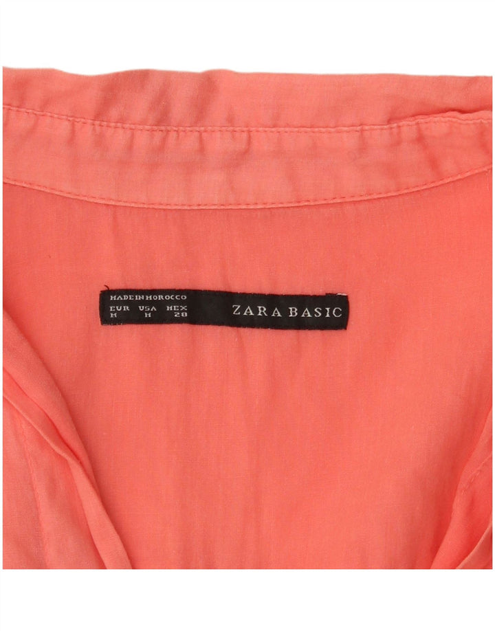 Zara Mujer Blusa Top UK 44 Rosa Medio
