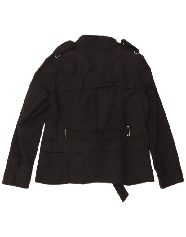 Zara Mujer Chaqueta Militar ES 40 XL Algodón Negro