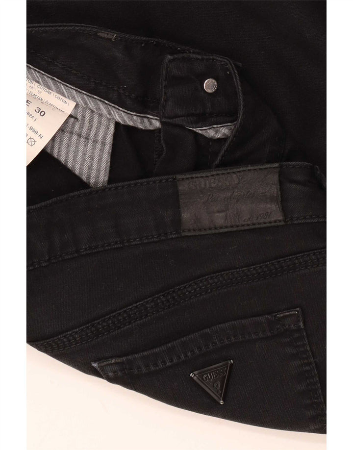 Vaqueros Guess Mujer Slim W30 L29 Algodón Negro