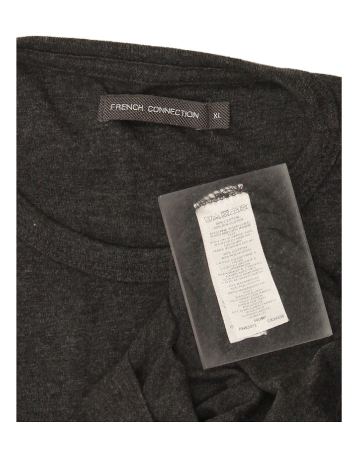 French Connection Camiseta Hombre Top XL Gris Algodón