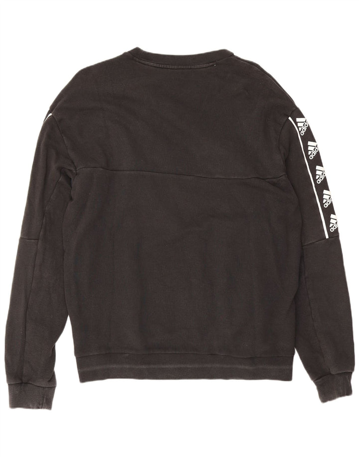 Adidas Hombre Sudadera Gráfica Jumper Medium Negro Algodón